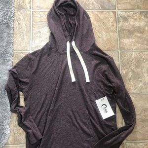 Zyia Sarsaparilla Pocket boyfriend hoodie sz xs